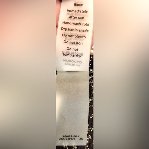 NWT Andie Swim X Demi Moore Sparkly Black Lurex Jacquard Tropaz Bikini Bottom XL - Picture 10 of 12